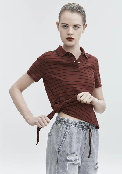 Shop Alexander Wang Side Knot Polo In Red