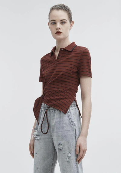 Shop Alexander Wang Side Knot Polo In Red