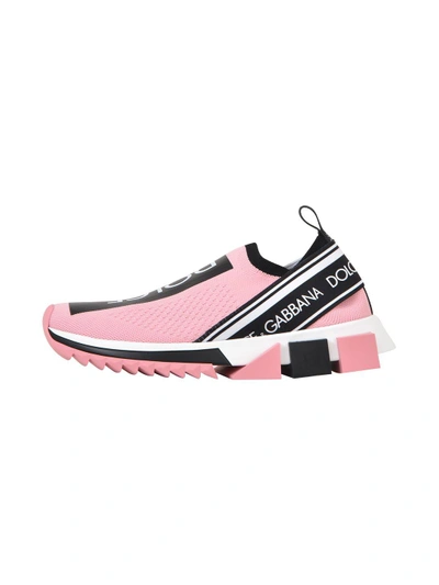 Shop Dolce & Gabbana Sorrento Slip-on Sneaker In Rosa-nero