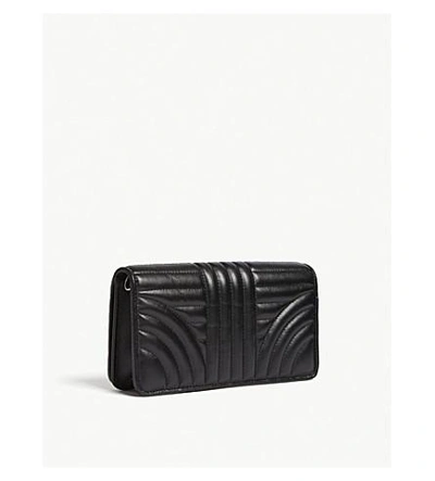 Shop Prada Quilted Leather Wallet-on-chain In Black