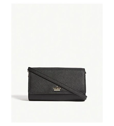 Shop Kate Spade Cameron Street Corin Leather Continental Wallet In Black