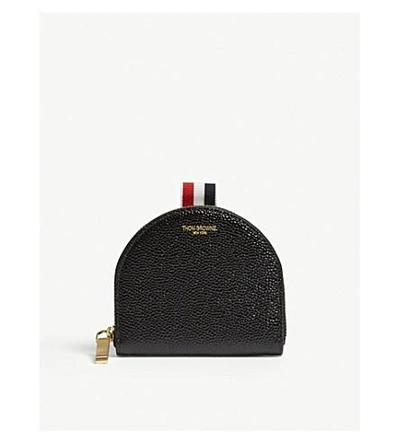 Shop Thom Browne Vanity Leather Coin Purse In Black