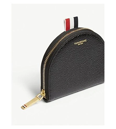 Shop Thom Browne Vanity Leather Coin Purse In Black