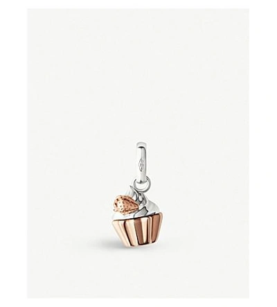 Shop Links Of London Sweetie 18ct-rose-gold Vermeil And Sterling Silver Cupcake Charm In Rose Gold