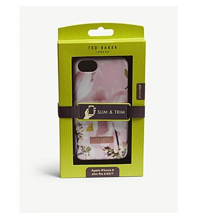 Shop Ted Baker Harmony Print Iphone Case In Pale Pink