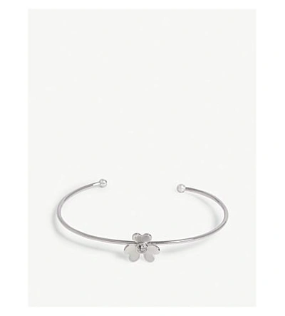 Shop Ted Baker Haona Heart Blossom Cuff In Silver Colou