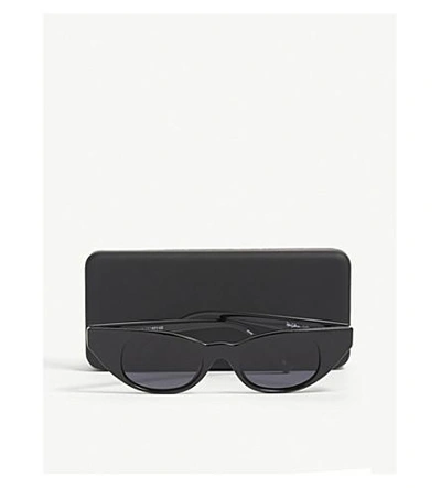 Shop Le Specs The Breaker Cat-eye-frame Sunglasses In Black