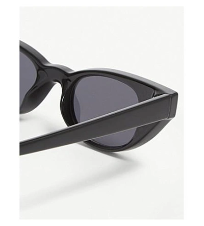 Shop Le Specs The Breaker Cat-eye-frame Sunglasses In Black