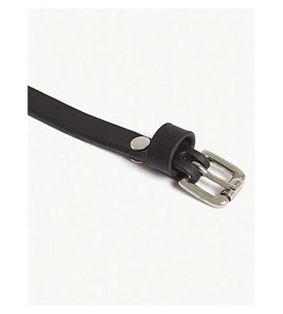 Shop Fleet Ilya Leather Wrap-around Bracelet In Black/silver