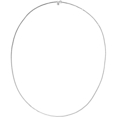 Shop Tom Wood Silver Single Venetian Chain Necklace In S925 Silver