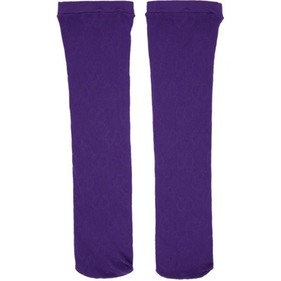 Gucci Purple Gg Supreme Tights In 5100 Purple