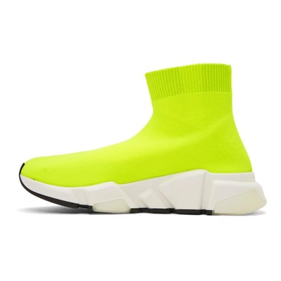 Shop Balenciaga Yellow Bb Speed High-top Sneakers In 7320 Yellow