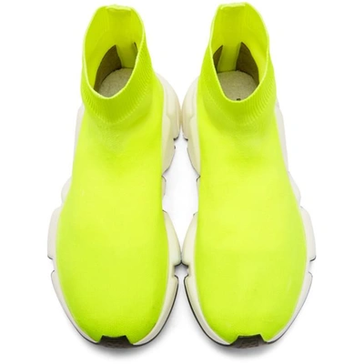 Shop Balenciaga Yellow Bb Speed High-top Sneakers In 7320 Yellow