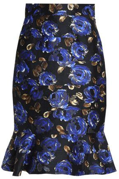 Shop Oscar De La Renta Woman Knee Length Skirt Royal Blue
