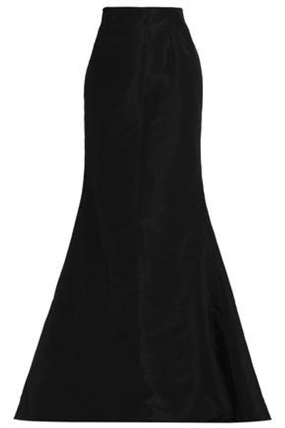 Shop Oscar De La Renta Woman Silk Maxi Skirt Black