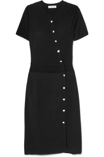 Shop Altuzarra Jefferson Merino Wool And Stretch-crepe Dress In Black