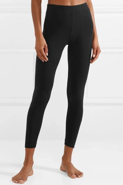 Shop Skin Calypso Stretch-pima Cotton Jersey Leggings In Black