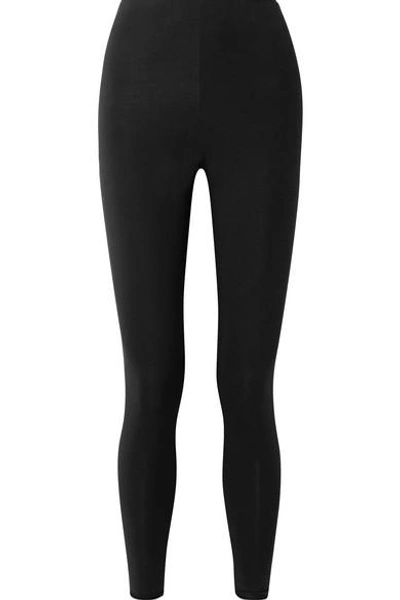 Shop Skin Calypso Stretch-pima Cotton Jersey Leggings In Black
