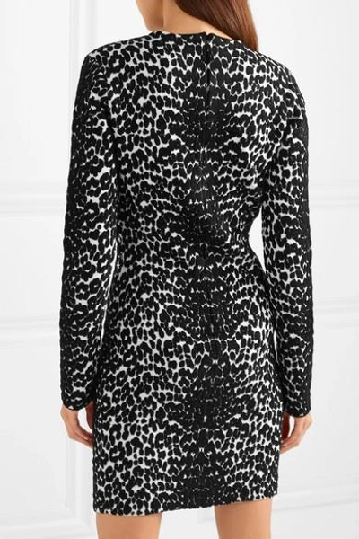 Shop Givenchy Stretch Jacquard-knit Mini Dress In Black