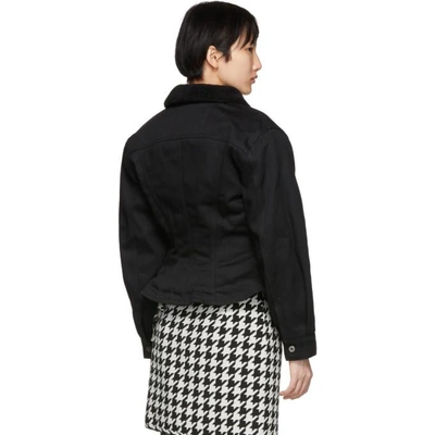 Shop Off-white Black Silhouette Track Denim Jacket