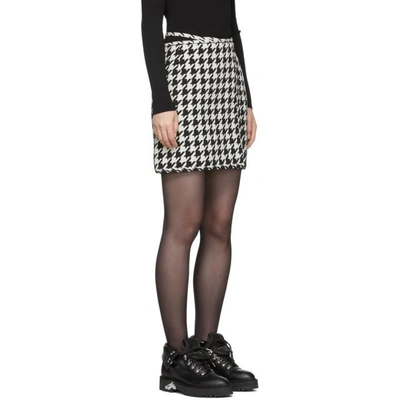 Shop Off-white Black And White Houndstooth Miniskirt In Blk & Wht
