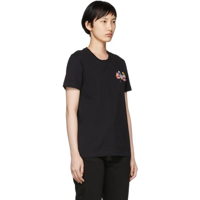 Shop Off-white Black Flowers Casual T-shirt