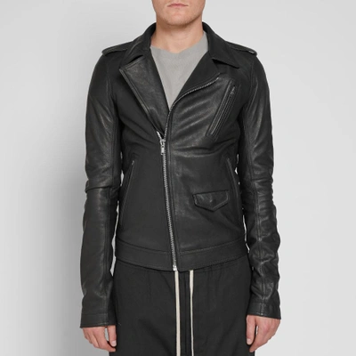 Shop Rick Owens Rotterdam Leather Jacket In Black