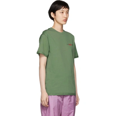 Shop 032c Green Embroidery Pin T-shirt