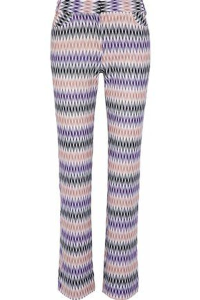 Shop Missoni Woman Crochet-knit Straight-leg Pants Multicolor