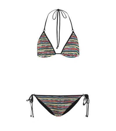 Shop Missoni Crochet-knit Bikini In Multicoloured