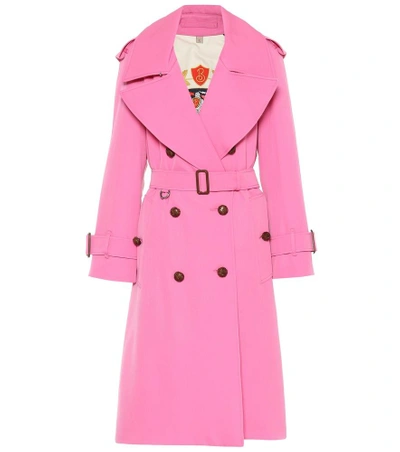 Shop Burberry Regina 30 Wool Trench Coat In Pink