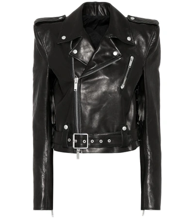 Shop Ben Taverniti Unravel Project Leather Jacket In Black