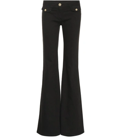 Shop Balmain Flared Jeans In Black