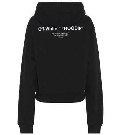 Shop Off-white Cotton Jersey Hoodie In Black