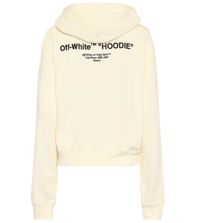 Shop Off-white Cotton Jersey Hoodie In White