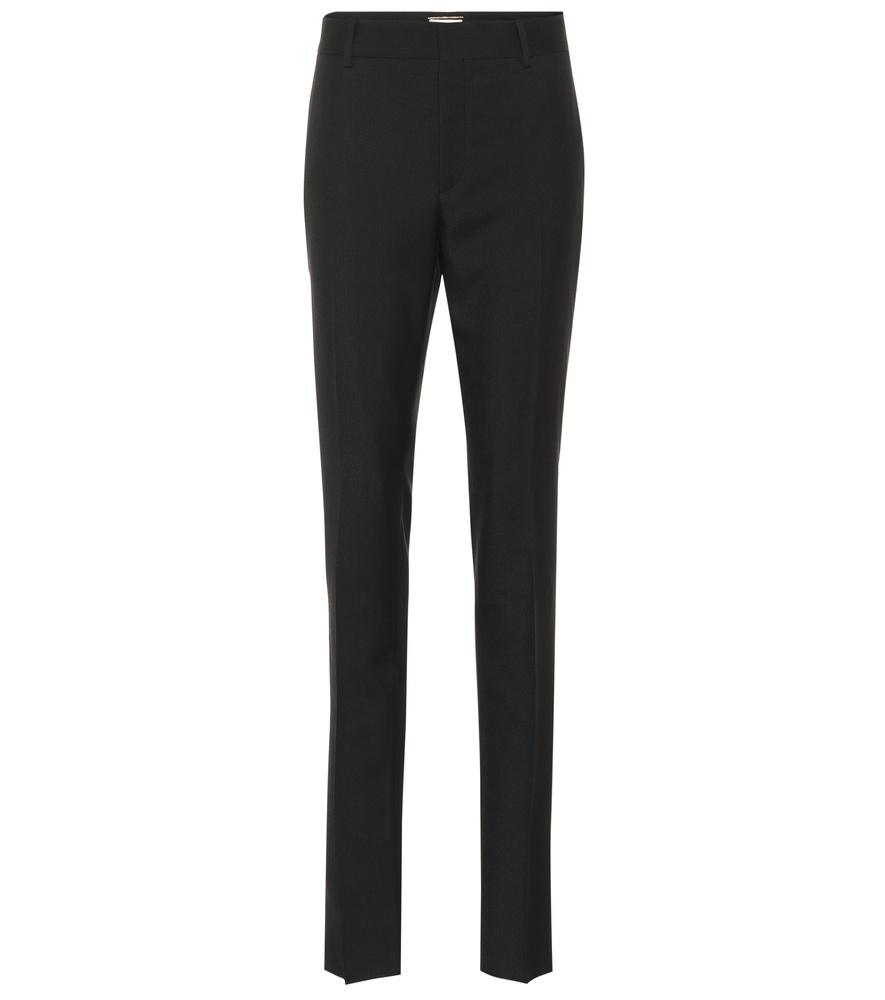 Saint Laurent Wool Pants In Black | ModeSens
