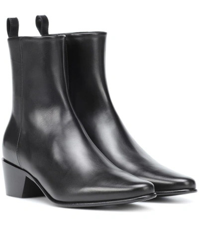 Shop Pierre Hardy Reno Leather Ankle Boots In Black