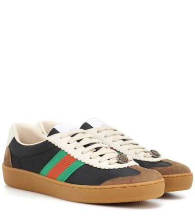 Shop Gucci Leather And Suede Sneakers In Female