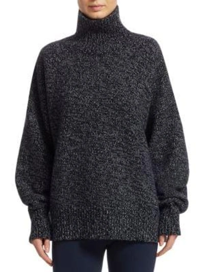 Shop The Row Pheliana Cashmere Turtleneck Sweater In Dark Navy