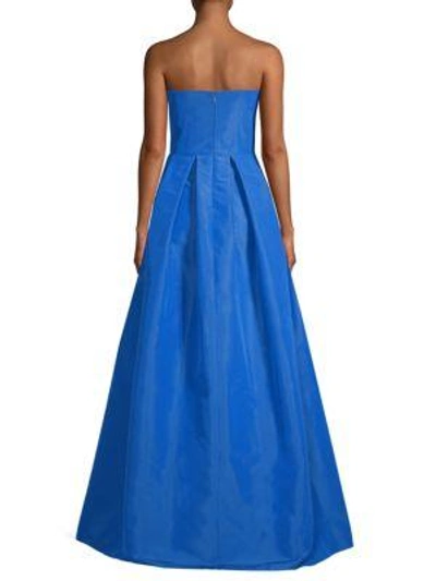 Shop Sachin & Babi Leora Silk Bow Ball Gown In Imperial Blue