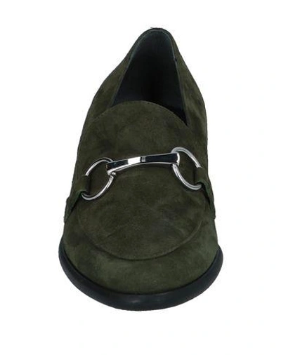 Shop Anna F Loafers In Military Green