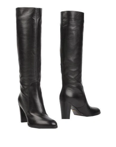 Shop Sergio Rossi Knee Boots In Black