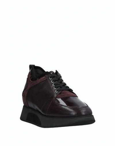 Shop Alberto Guardiani Sneakers In Maroon