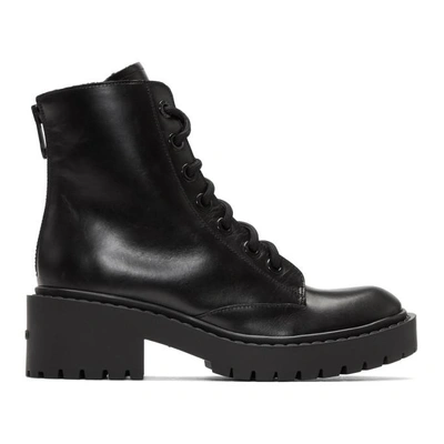 Shop Kenzo Black Pike Boots In 99 Black