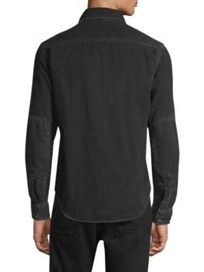 Shop Belstaff Somerford Denim Shirt In Black