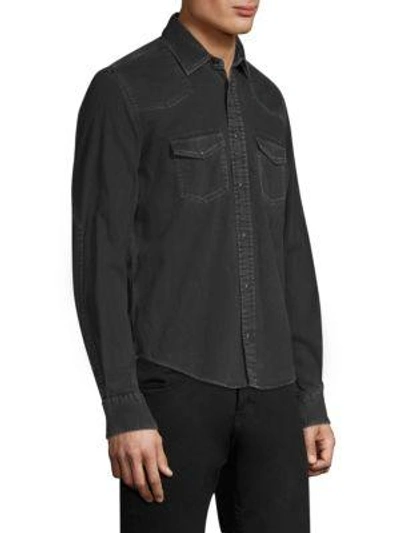 Shop Belstaff Somerford Denim Shirt In Black