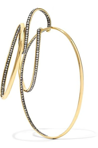 Shop Gaelle Khouri Episteme 18-karat Gold Diamond Earring