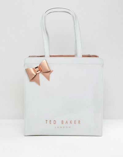 Shop Ted Baker Large Bow Icon Bag - Gray