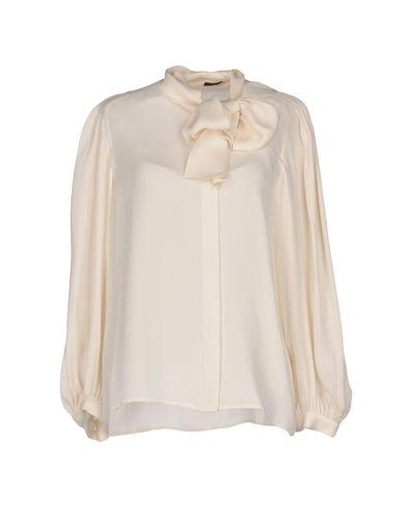 Shop Joseph Shirts & Blouses With Bow In Beige