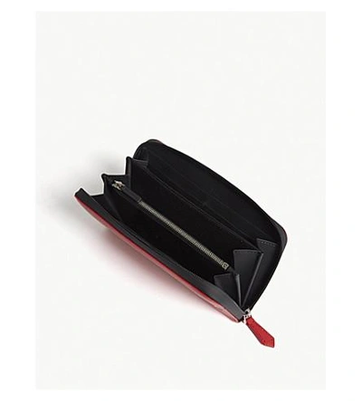 Shop Fendi Monster Eyes Leather Continental Wallet In Red